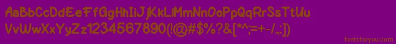 Netigen Regular Font – Brown Fonts on Purple Background