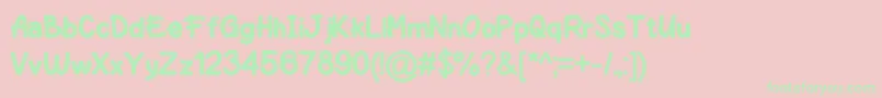 Netigen Regular Font – Green Fonts on Pink Background