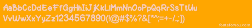 フォントNetigen Regular – オレンジの背景にピンクのフォント