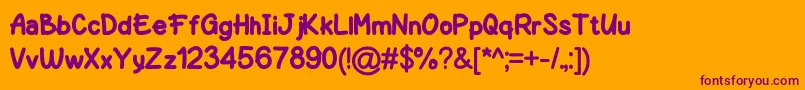 Шрифт Netigen Regular – фиолетовые шрифты на оранжевом фоне