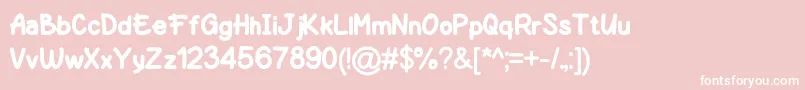 Netigen Regular Font – White Fonts on Pink Background