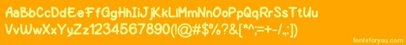 fuente Netigen Regular – Fuentes Amarillas Sobre Fondo Naranja