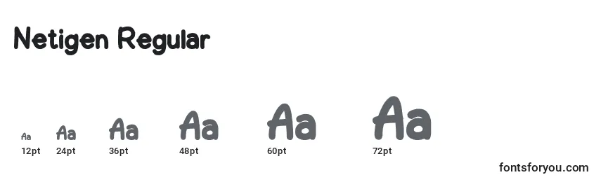 Netigen Regular Font Sizes