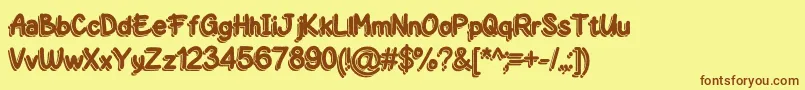 Saiba mais sobre a fonte Netigen Shadow Fonte Netigen Shadow – fontes marrons em um fundo amarelo