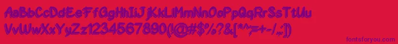 Netigen Shadow Font – Purple Fonts on Red Background