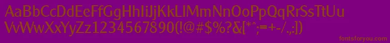Шрифт CleargothicserialRegular – коричневые шрифты на фиолетовом фоне
