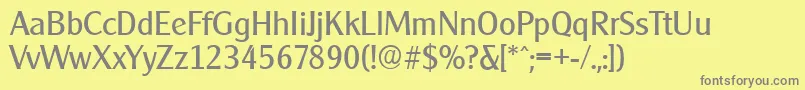 CleargothicserialRegular Font – Gray Fonts on Yellow Background