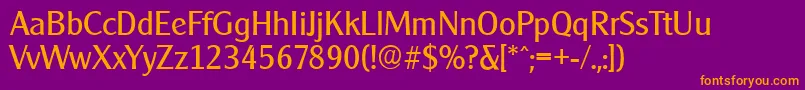 CleargothicserialRegular Font – Orange Fonts on Purple Background