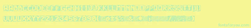 Neturality Font – Green Fonts on Yellow Background