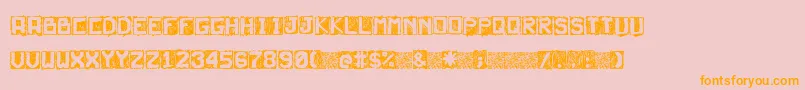 Neturality-Schriftart – Orangefarbene Schriften auf rosa Hintergrund