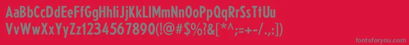 Neu5Land Fett Font – Gray Fonts on Red Background