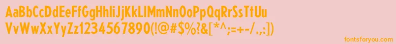 Neu5Land Fett Font – Orange Fonts on Pink Background