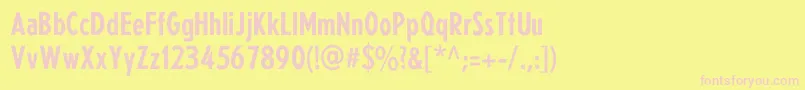 Neu5Land Fett Font – Pink Fonts on Yellow Background