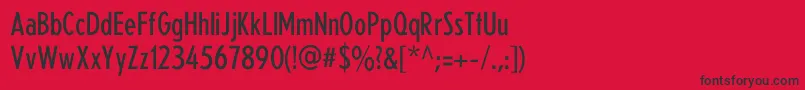 フォントNeu5Land Norm – 赤い背景に黒い文字