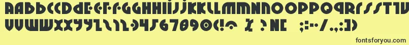 neuralnomicon Font – Black Fonts on Yellow Background