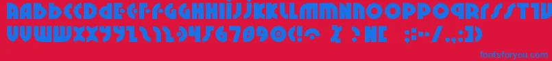 neuralnomicon Font – Blue Fonts on Red Background