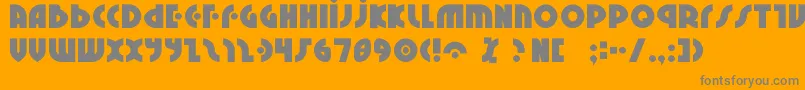 neuralnomicon Font – Gray Fonts on Orange Background