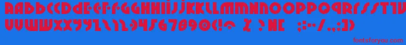 neuralnomicon Font – Red Fonts on Blue Background