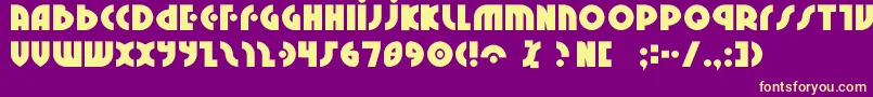 neuralnomicon Font – Yellow Fonts on Purple Background