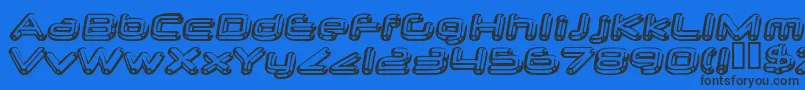 neurochrome Font – Black Fonts on Blue Background