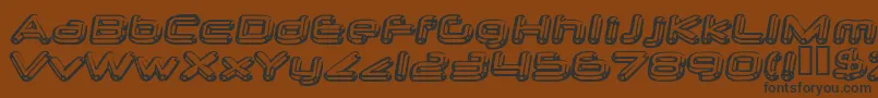 neurochrome Font – Black Fonts on Brown Background