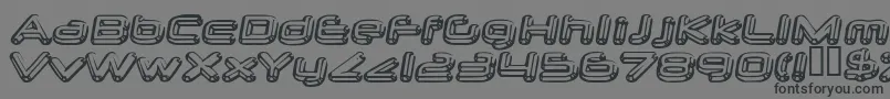 フォントneurochrome – 黒い文字の灰色の背景