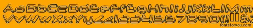 neurochrome Font – Black Fonts on Orange Background