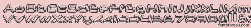 Шрифт neurochrome – чёрные шрифты на розовом фоне