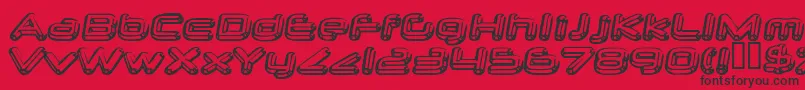 neurochrome Font – Black Fonts on Red Background