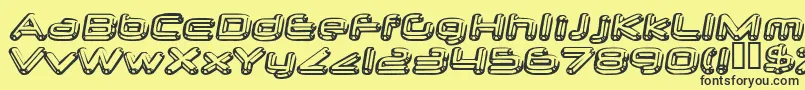 neurochrome-fontti – mustat fontit keltaisella taustalla