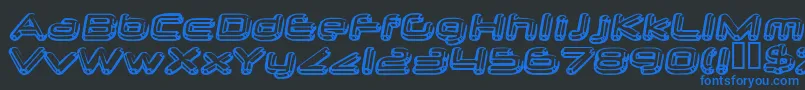 Шрифт neurochrome – синие шрифты на чёрном фоне