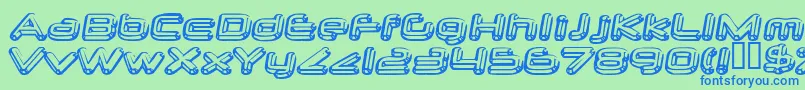 neurochrome Font – Blue Fonts on Green Background