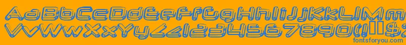 フォントneurochrome – オレンジの背景に青い文字