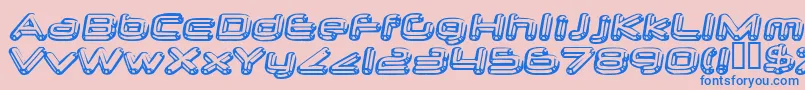 neurochrome Font – Blue Fonts on Pink Background