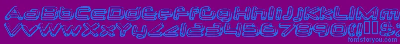neurochrome Font – Blue Fonts on Purple Background