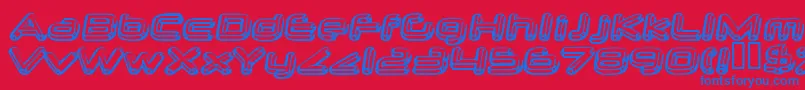 Шрифт neurochrome – синие шрифты на красном фоне