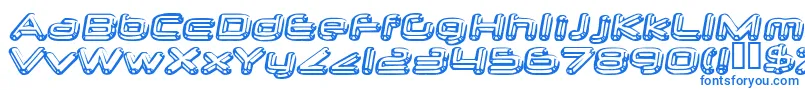 Шрифт neurochrome – синие шрифты на белом фоне