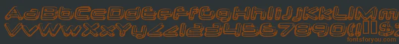 neurochrome-fontti – ruskeat fontit mustalla taustalla
