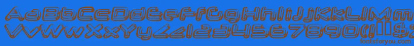 neurochrome Font – Brown Fonts on Blue Background