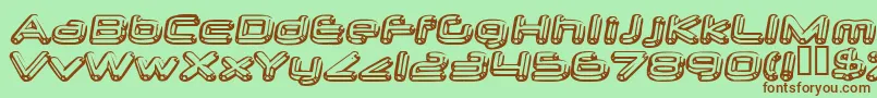 Шрифт neurochrome – коричневые шрифты на зелёном фоне