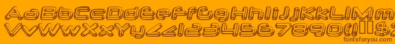 Шрифт neurochrome – коричневые шрифты на оранжевом фоне
