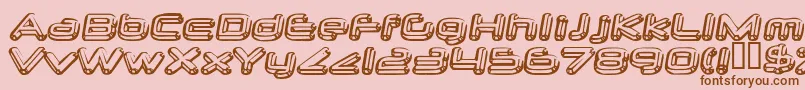 neurochrome Font – Brown Fonts on Pink Background