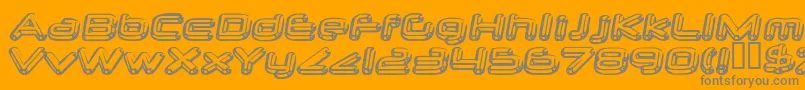 フォントneurochrome – オレンジの背景に灰色の文字