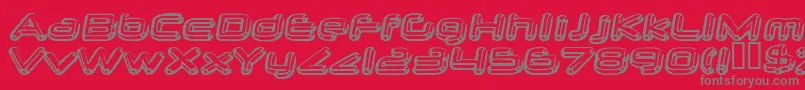 neurochrome Font – Gray Fonts on Red Background
