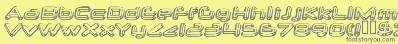 フォントneurochrome – 黄色の背景に灰色の文字