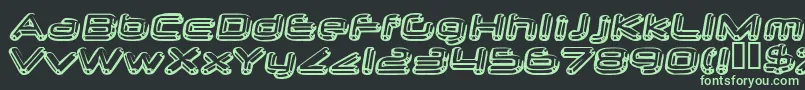 neurochrome Font – Green Fonts on Black Background