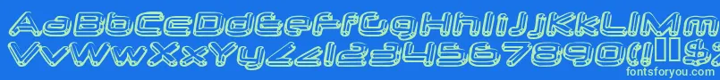 neurochrome Font – Green Fonts on Blue Background