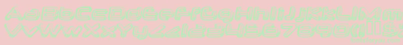 フォントneurochrome – ピンクの背景に緑の文字
