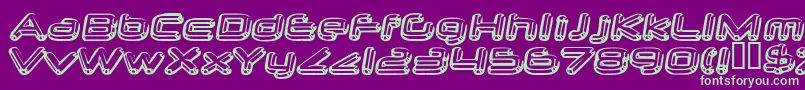 neurochrome Font – Green Fonts on Purple Background