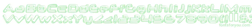 Шрифт neurochrome – зелёные шрифты на белом фоне